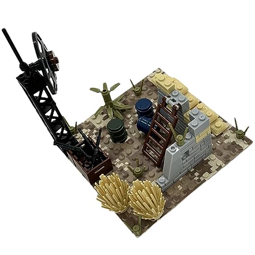 YUCG Bloques de construcción de escena militar WW2, serie militar del desierto, modelo de defensa de radar para soldados SWAT Team, bloques de sujeción modulares compatibles con minifiguras Lego