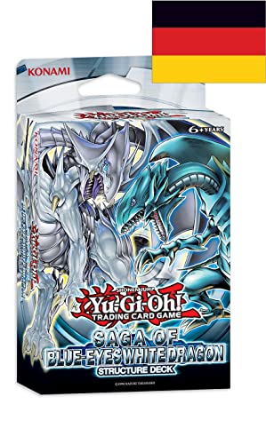 Yugioh – Structure Deck: Saga of Blue Eyes White Dragon Unlimited Edition – Alemán – 1ª edición + 1 cargador superior Ultra Pro – Embalaje original – Reprint