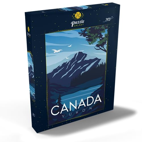 Yukon Canada, Cartel Vintage Estilo Art Deco, Ilustración - Premium 200 Piezas Puzzles - Colección Especial MyPuzzle de Puzzle Galaxy