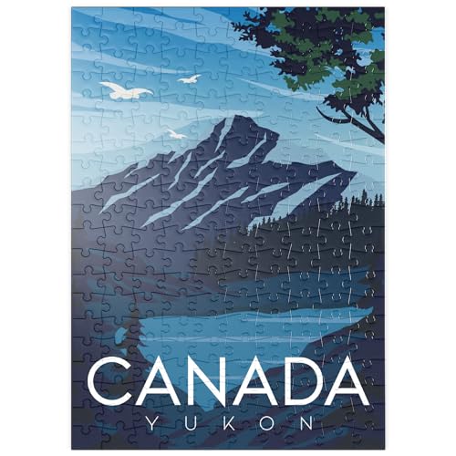 Yukon Canada, Cartel Vintage Estilo Art Deco, Ilustración - Premium 200 Piezas Puzzles - Colección Especial MyPuzzle de Puzzle Galaxy