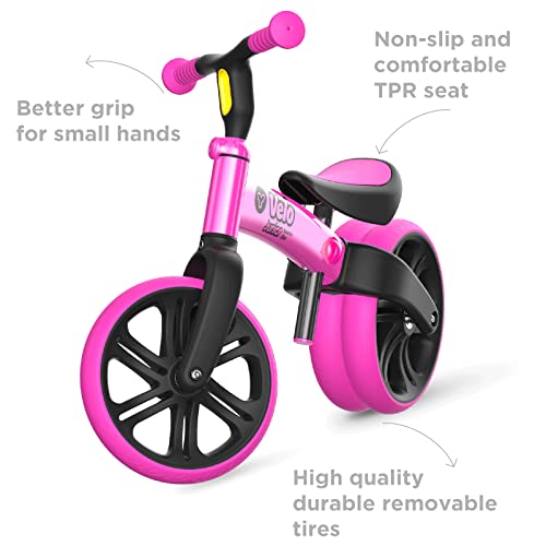 Yvolution Bicicleta de Equilibrio Evolutiva YVelo Junior Rosa