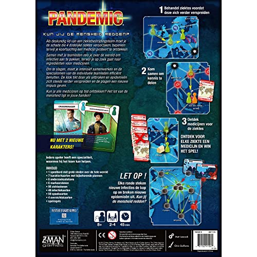 Z-Man Games - Pandemic + Pandemic Extreme Danger NL (On The Brink) - Bundle - Juego cooperativo para Toda la Familia - Inglés
