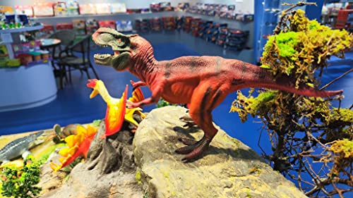 Zappi Co Kids T-Rex Rojo/Negro Dinosaurio de Juguete (27cm de Largo) Colección de Dinosaurios realistas y detallados para niños - Figuras de acción para Jugar y Aprender