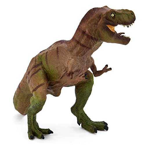 Zappi Co Kids T-Rex Verde/Negro Dinosaurio de Juguete (17cm de Altura) Colección de Dinosaurios realistas y detallados para niños - Figuras de acción para Jugar y Aprender