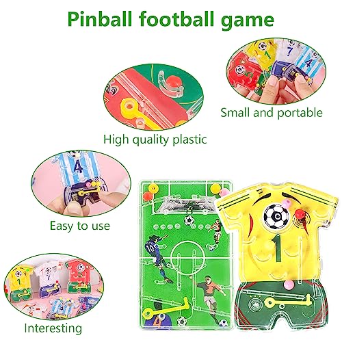 Zeuwets 14 Piezas Juego Pinball de Fútbol de pinball de fútbol Niños Fútbol Juegos Mix Juego de Habilidades Juego Mini de fútbol Paciencia Juego de Habilidad de fútbol para Cumpleaños Infantiles