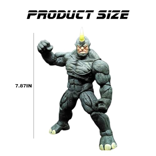 ZHAOHUIYING Marvel Spider-Man Rhino Man Estatua Anime Cartoon Personaje Modelo Colección Decoración 20 cm