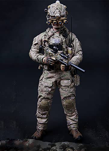 ZHWH Figuras de acción Militar a Escala 1/6 Army Seal Team Six Modelo de Soldado de 12 Pulgadas para colección, Arte y fotografía,A