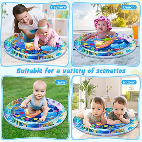 ZMLM Baby Water-Mat Regalos Juguetes: 40 * 40 Pulgadas Extra Grande Inflable Tummy Play Mat Juguete de Desarrollo para 3-12 Meses Juego de Bebé Centro de Actividades Infantiles para