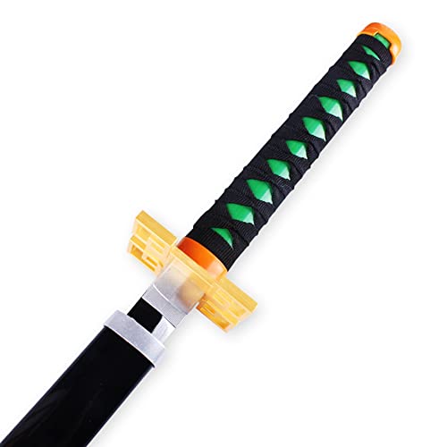 ZNLVZSH Espada samurái de Madera Demon Slayer Blade, Anime Cosplay Ninja Sword Props, para fanáticos de Navidad o cumpleaños Amantes del Anime Juguetes Decorativos, 41 Pulgadas, Tokitou Muichirou
