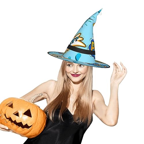 ZORIN Sombrero brillante de brujas de Halloween, sombreros de mago brillantes, disfraz de cómic pop, burbujas, decoración de disfraz de Halloween para fiesta de cosplay, jardín al aire libre