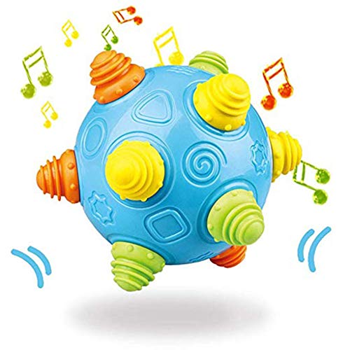 Zoydin Free Sensory Developmental Ball Music Shake Baby Ball Toy Bouncing Dancing Education (Multicolor)