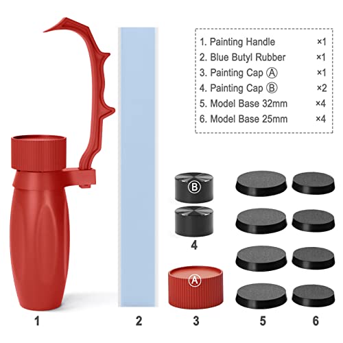 1 juego de pintura de mano modelo de mango para colorear soldados artesanales martillo de guerra (Rojo)