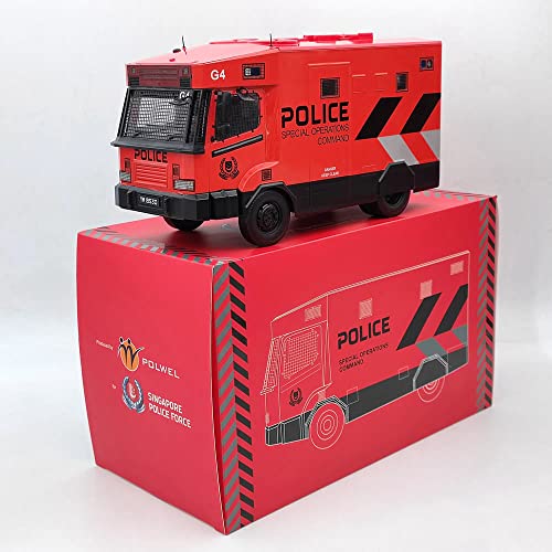 1:24 IXO POLWEL para la Fuerza Policía de Singapur SPF/SOC Vehículo Táctico Metal Diecast Juguetes Modelos de Coche Regalos Colección Rojo