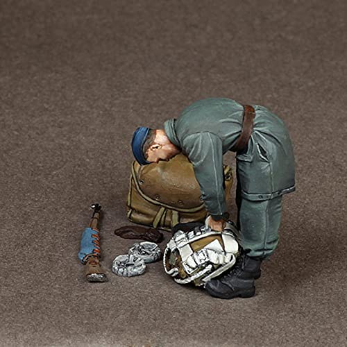 1/35 Figura de Resina de Paracaidista alemán de la Segunda Guerra Mundial/Kit de Miniatura de Soldado sin Montar y sin pintar/HC-536 Goodmoel
