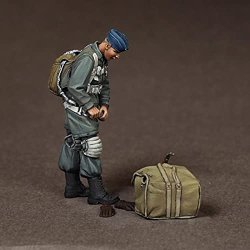 1/35 Figura de Resina de Paracaidista alemán de la Segunda Guerra Mundial/Kit de Miniatura de Soldado sin Montar y sin pintar/HC-573 Goodmoel