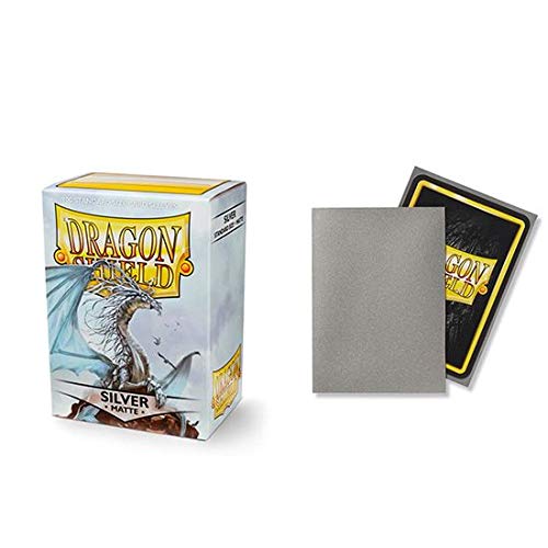 2 Packs Dragon Shield Matte Silver Standard Size 100 ct Card Sleeves Value Bundle!