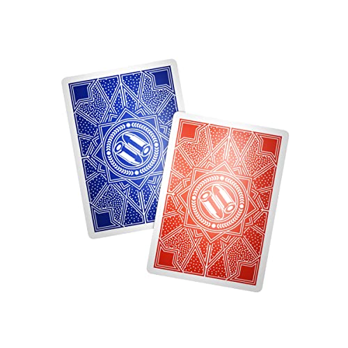 2 tarjetas de póquer de plástico con diseño de paulie, resistentes al agua, con dos caracteres de esquina - Juegos de cartas de lujo con índice jumbo -para Texas Holdem Poker (2 caracteres de esquina)
