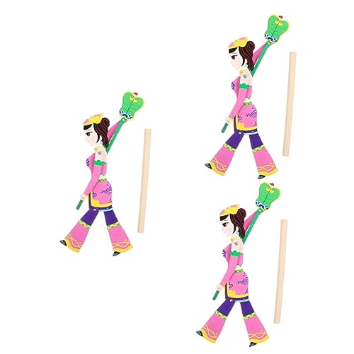 3 Piezas De Juguetes De Marionetas para Niños Juguetes para Niños Juguetes De Muñecas Bebé Narración Tradicional China Juego De Sombras Chinas Muñeca Toyvian