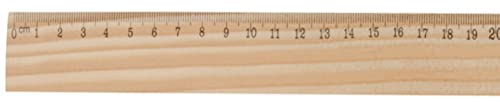 3 reglas de madera, regla de madera de 30 cm para niños con escala en centímetros, regla de madera pequeña impresa en un solo lado, regla de medición de notrash2003