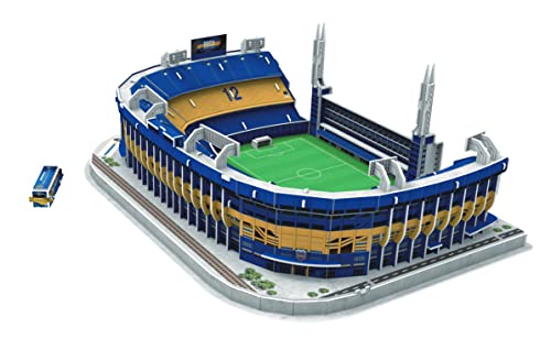 3D puzzle stadium- Puzzle 3D Estadio La Bombonera (Boca Juniors), Color Azul Oscuro, Grande (Eleven Force 15716)