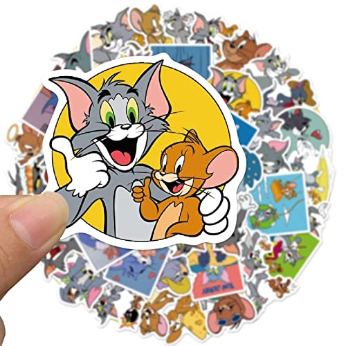 50 unids Tom Jerry pegatinas lindas Kawaii dibujos animados Anime Sticker Skateboard Guitarras Clásico Impermeable Graffiti Calcomanías Juguete para niños Regalos