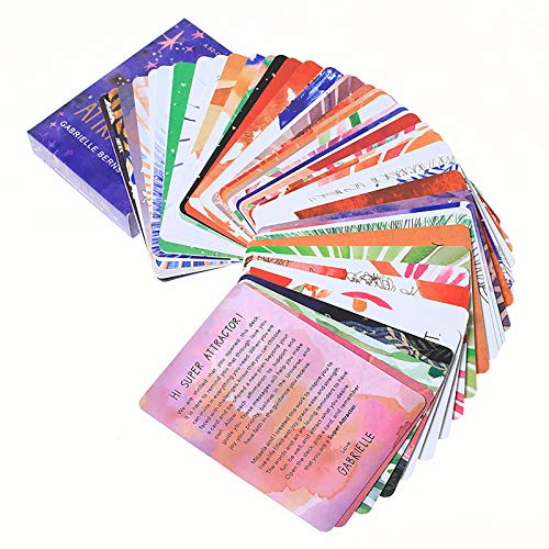 53 Cartas de Oracle Tarot, Super atractor, inglés Completo, Cartas de Juego de adivinación, brindan orientación y Fuerza a tu Vida, se utilizan para Juegos de Cartas de reunión Familiar