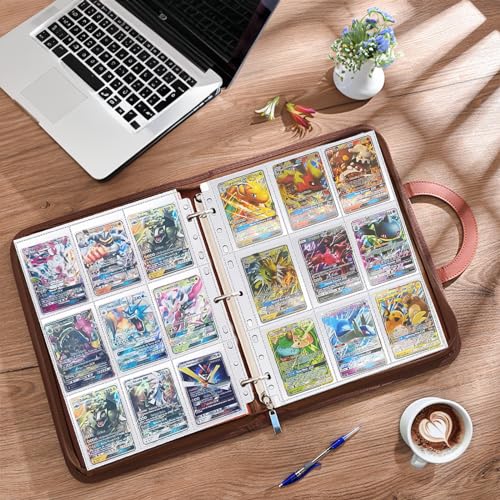 558 bolsillos para tarjetas coleccionables, 31 páginas, fundas de doble cara Pokemon, fundas para tarjetas fotográficas, álbumes de recortes, tarjetas transparentes, para 11 agujeros, carpetas de