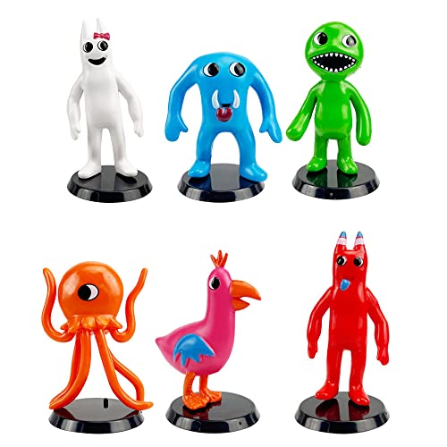 6pcs Jardín monstruos Figuras Muñecos Decoración de Tartas Mini Juego de Figuras Figura de Dibujos Fiesta de Pastel Suministros para Niños Decoración para Tarta de Cumpleaños