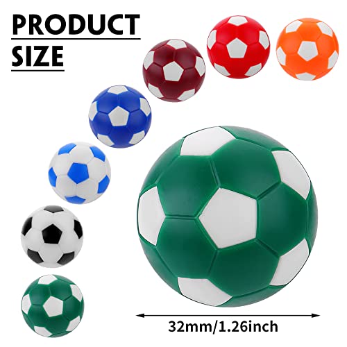 Abeillo 8 Piezas Juego de Futbolín Bolas de Repuesto, 32mm Mini Futbolín Bolas Pequeñas Juego de Futbolín para Niños Adultos Futbolín Accesorio, Multicolor