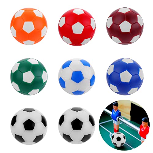 Abeillo 8 Piezas Juego de Futbolín Bolas de Repuesto, 32mm Mini Futbolín Bolas Pequeñas Juego de Futbolín para Niños Adultos Futbolín Accesorio, Multicolor