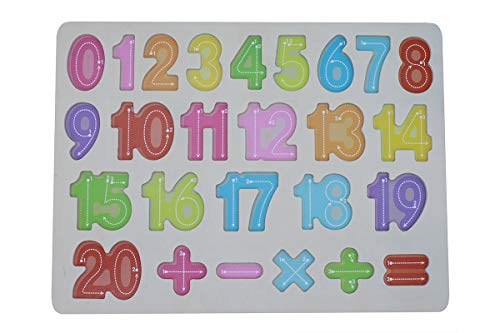 Afunti Bebé Número de Madera Que aprende Jigsaw Puzzle Board Shape Numbers Puzzle Toy para niños 25 Piezas