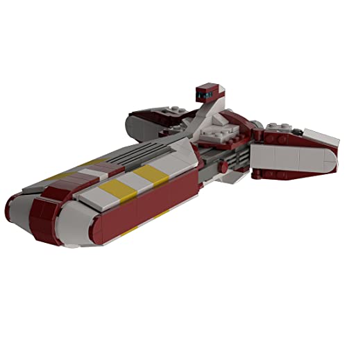 AKAYI Tecnología de cruceros espaciales Fragata Clase Pelta, 400 piezas MOC Sci-Fi bloques de construcción para buques de guerra, compatible con Lego Space Wars
