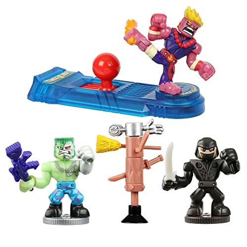 AKEDO - Starter Pack, Kick Attack, figuritas de jugueta para coleccionar, Figura de acción Individual con Mando Control para Batalla, Adaptable al Resto de Packs, Modelo Aleatorio, Famosa (AKE00200)