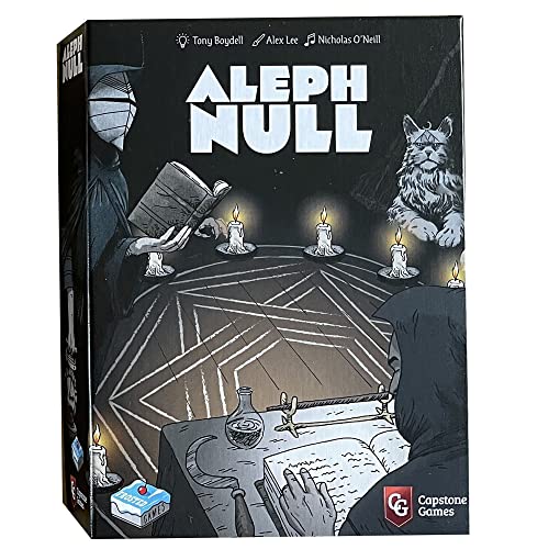 Aleph Null - Juegos Capstone, juego de cartas para un solo jugador, deconstrucción de barajas, tensión escalada, combinaciones de cartas y el infierno mismo. A partir de 14 años, 1 jugador, 30 minutos