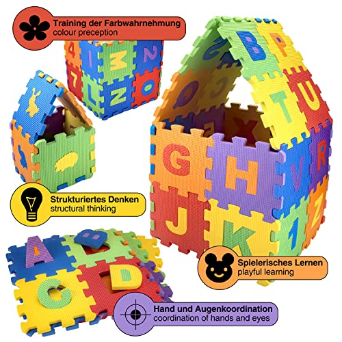 all kids United® Kids Puzzle Mat - Alfombra Infantil de Juego inofensiva EVA Foam Mat (XL 118 x 132 cm - Animales)