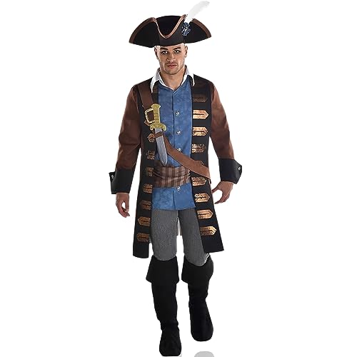 amscan 8408768 Disfraz de pirata náufrago, estándar, 81 x 86 cm, multicolor, 1 unidad