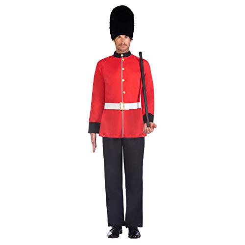 amscan 9908741 - Disfraz de guardia real para hombre, talla grande, multicolor