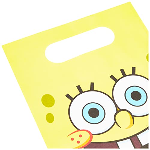 amscan- Fiesta Spongebob Bolsas de regalo, dibujo animado, Multicolor, 8 count (pack of 1) (9907200)