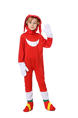 Antbutler Disfraz de erizo para niños, disfraz de erizo, mono de dibujos animados, para Halloween, Navidad, carnaval, (rojo, S)