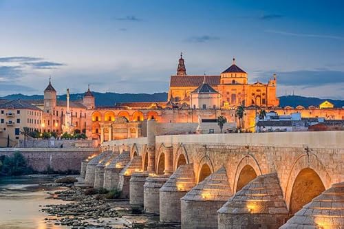 Antiguo Puente Romano de Córdoba, Rompecabezas de Madera de 500 Piezas, Rompecabezas Duro, cartón