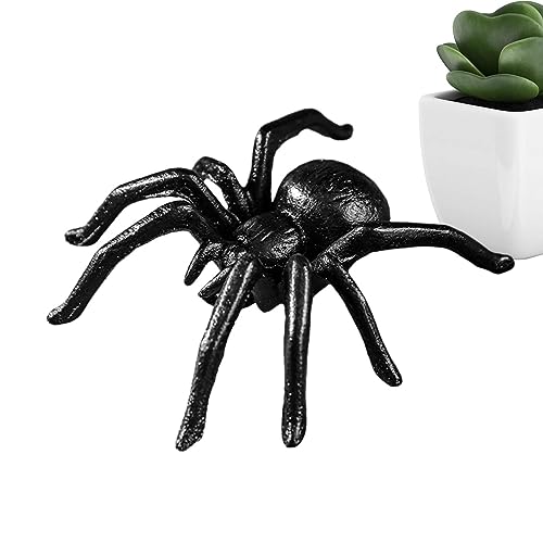 Araña de metal – Araña gigante decoraciones de Halloween, estatua de araña, estatua de metal, figura coleccionable para el hogar, lugar de trabajo, jardín Zorq