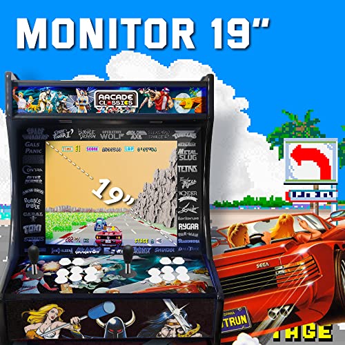 Arcade recreativa, Incluye 9.800 Juegos, Joysticks Arcade de Tipo Americano con 6 Botones de Juego, Incluye Placa Pandora DX 2 Plus, Posibilidad de Jugar hasta 4 Jugadores, Modelo out