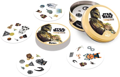 Asmodee , Dobble Star Wars Mandalorian, Card Game, Ages 6+, 2-8 Players, 15 Minutes Playing Time