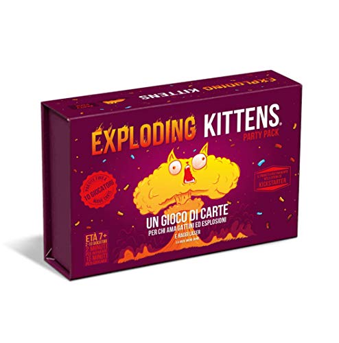 Asmodee - Exploding Kittens: Party Pack, Juego de Cartas, edición en Italiano, 8543