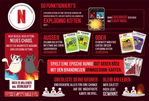 Asmodee- Juego, Color, Multicolor, d. Exploding Kittens – Good vs Evil (EXKD0027)