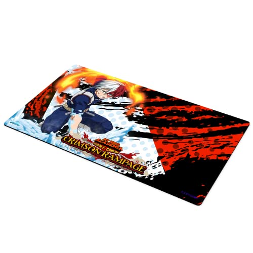 Asmodee North America My Hero Academia Collectible Shoto Todoroki Playmat Wave 2 Crimson Rampage Juego de cartas