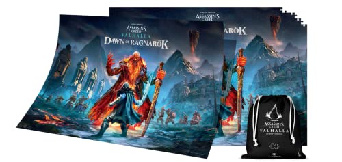 Assassin'S Creed Valhalla: Dawn of Ragnarok - Puzzle 1000 Piezas | 68 cm x 48 cm | Incluye póster y Bolsa | Videojuego | Puzzle para Adultos y Adolescentes