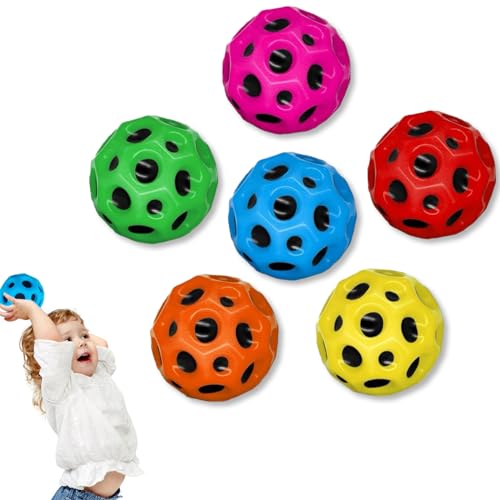 Astro Jump Ball, High Bouncing Bouncing Bounciest Lightweight Foam Ball Easy to Grip and Catcher Sport Training Ball Astro Moon Ball Mini Bouncing Ball Toy for Kids Party Gift (6 piezas)