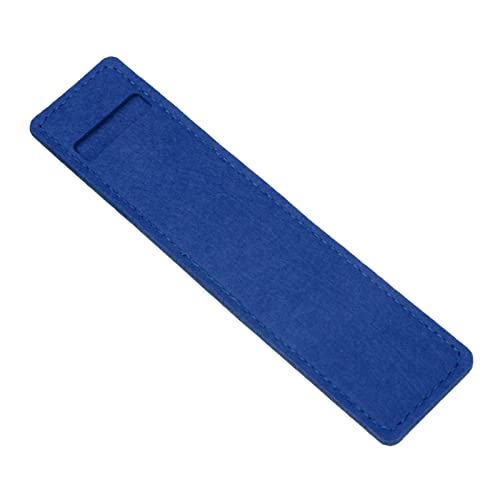 Asukohu Práctico lápiz para estuche, bolsa de almacenamiento de bolígrafos escolares, bolígrafo de fieltro para funda, funda protectora de un solo agujero, cubierta de bolígrafo pequeño, azul zafiro,