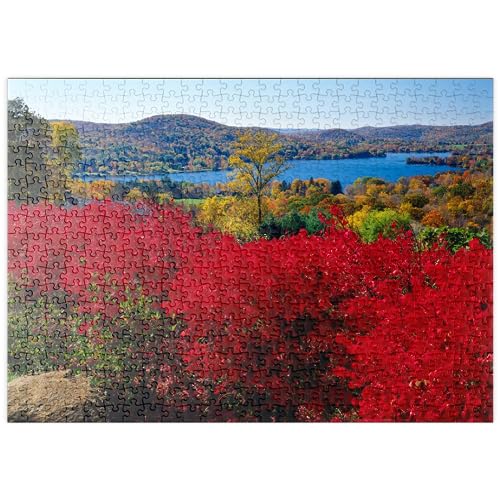 Atmósfera Otoñal En El Lago Waramaug, Indian Summer, Connecticut, EE.UU. - Premium 500 Piezas Puzzles - Colección Especial MyPuzzle de Puzzle Galaxy